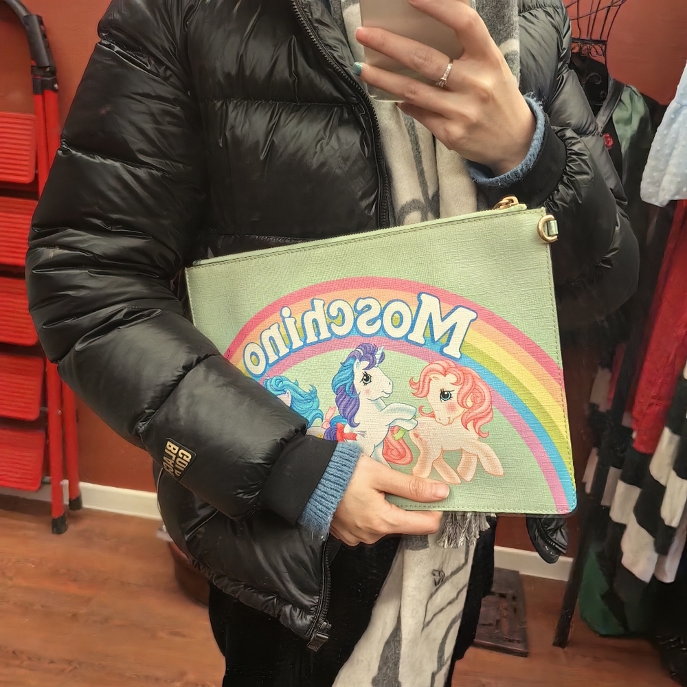NWT Moschino x My Little Pony Capsule Collection Mini Clutch Wristlet bag - Picture 6 of 6
